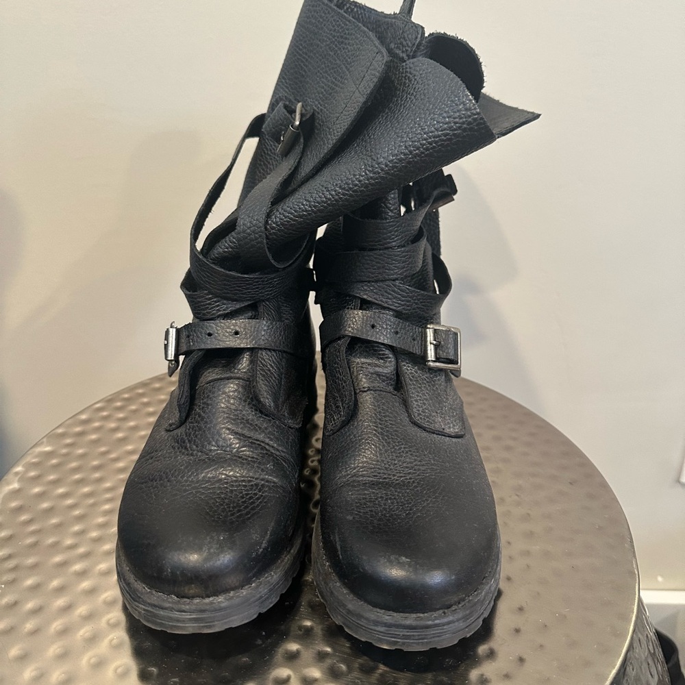 Steve Madden Black Combat Boots